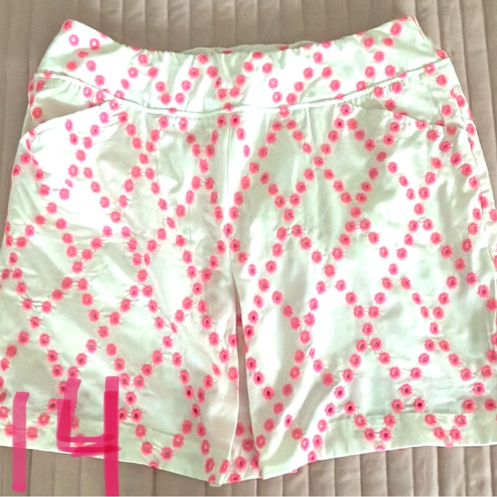Lilly Pulitzer Monica Skort Prosecco Pink Diamond Eyelet Size 14 NWOT.